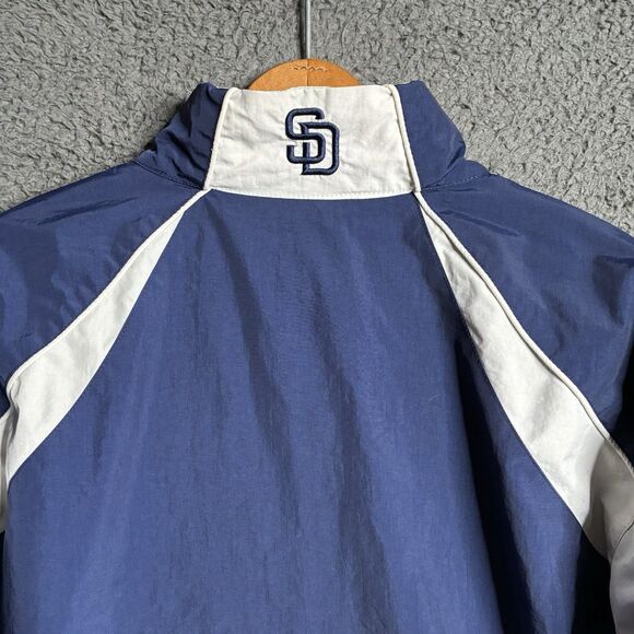 Vintage San Diego Padres Jacket Mens Small Majestic Collection Full Zip MLB - Picture 6 of 12